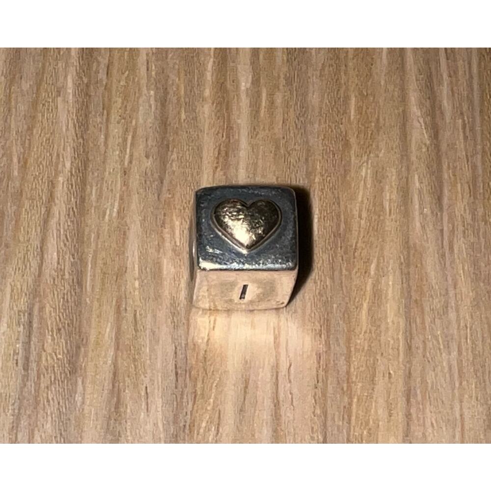 Authentic Pandora Moments I Love You Charm/Bead 14K Gold Silver 925 ALE 790200